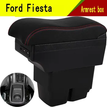 Ford Fiesta 3 MK Centra konsoles elkoņu balsts box storage box roku balsti elkoņa balsts ar usb kausa turētājs