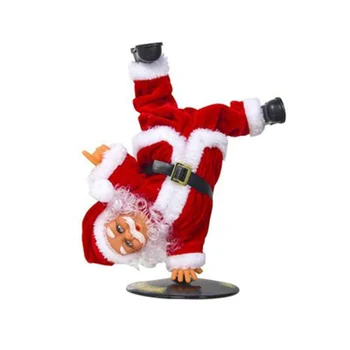 Funny Ziemassvētku Rotaļlietas Elektriskās Santa Claus Lelle Var Handstand Ielu Dejas ar Mūziku, Šūpoles, Elektriskie Plīša Rotaļlietas Ziemassvētku Dāvanu