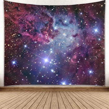 Galaxy Debess Gobelēns Sienas Karājas Zvaigžņu Vilks Hipiju Tenture Psychedelic Boho Mājas Dekori Telpu Dekorēšana Guļamistaba Sienas, Paklāja
