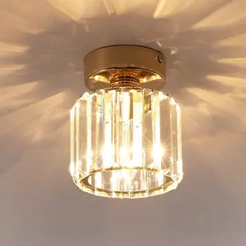 Ganeed LED Apaļo Kristāla Griestu Gaismas Flush Mount lampas Entryway Gaismas Ēdamistaba, Guļamistaba, Virtuve Zelta Lightings