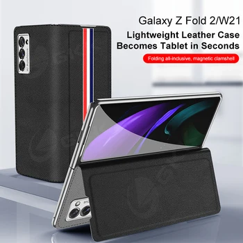 GKK Tekstūru Ādas Magnētisko Flip Case For Samsung Galaxy Reizes 2 5G Viss iekļauts Aizsardzības Vāciņš Samsung Galaxy 2 Reizes Gadījumā