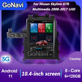 GoNavi Auto Radio Tesla Android 11 Nissan Skyline VTN LHD Auto Multimediju Atskaņotājs, Gps Navigācija, DVD Automotivo 5G 2008-2017