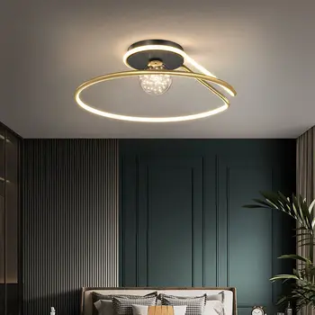 Guļamistaba lampas 2022 jaunā stila minimālisma apli Ziemeļvalstu ins pilns zvaigznēm Mūsdienu vienkārši griestu lampas