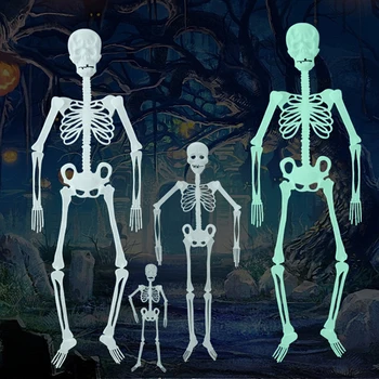 Halloween Skelets Gaismas, kas Spīd Tumsā Skelets Dārza Piekārtiem Rotājumi Halloween Puse, Bārs, 150cm, 90cm, 30cm
