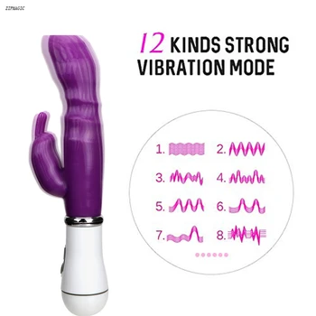 HIMALL 12 Ātrums Spēcīgu Trušu Vibrators, Klitora Stimulators G-spot Masieris, Seksa Rotaļlietas Sievietēm Masturbator Pieaugušo dildo eksotiski