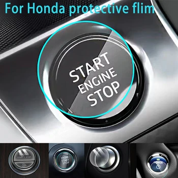 Honda automašīnas dzinēja iedarbināšanas pogu, ar aizsargplēvi Viens noklikšķiniet uz Sākt, ar aizsargplēvi Aizdedzes Pogu, plēve, auto piederumi