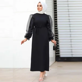 Ilgi rievotās kleita sieviešu tilla kleita turku modes Islāma Musulmaņu pavasara/vasaras moderna kleita turcijas sieviešu wearF909