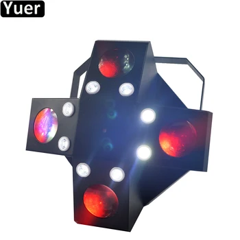 Ir 2021. Jauno LED Zaļu Lāzera Projektoru DJ Diskotēka Strobe Flash Lampas DMX512 Vadības Staru Mazgāt 2IN1 Skatuves Gaismas Efektu Raksts Par Gaismu