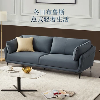 Itālijas luksusa auduma spalvu dīvāns nelielā dzīvoklī tehnoloģiju auduma dīvāns dzīvojamā istabā, mēbeles