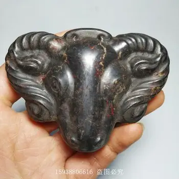 Izsmalcinātu Hongshan Kultūras aitas galvas Kulons