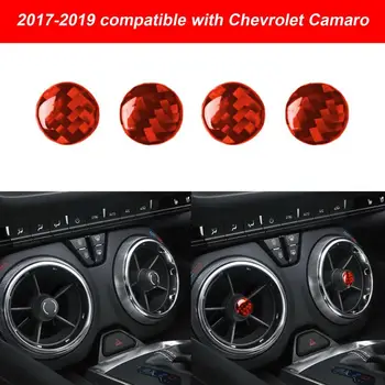 Izturīgs, Kompakts Red Oglekļa Šķiedras Panelis AC Ventilācijas Apdari par Chevrolet Camaro 2017-2019