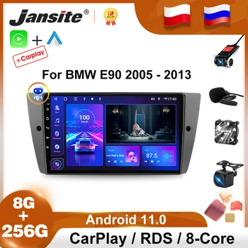 Jansite 2 Din Android 11 Auto Radio BMW E90 M3 2005-2013 8G+256G Multivides Video Atskaņotājs, Stereo Carplay Autoradio Auto Stereo