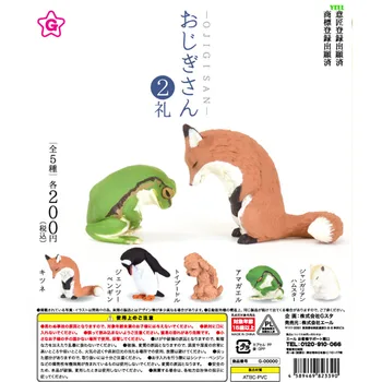 Japānas Patiesu Yell Gashapon Kapsula Rotaļlietas Fox 