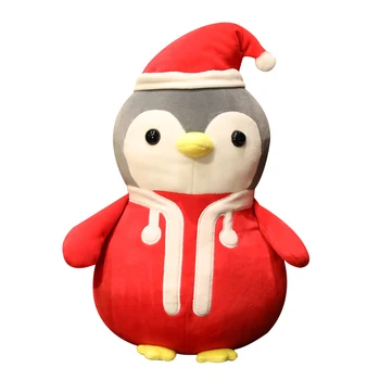 Jauka Karikatūra Ziemassvētku Sniegavīrs Pingvīns Plīša Lellēm, Jauki Jaunā Gada Talismans Spilvena Pildījumu Mīksto Cosplay Rotaļlietas Xmas Dāvanas