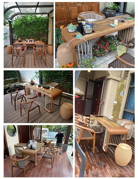 jaunais Ķīnas tējas galda un krēsla kombinācijā Zen tējas istaba balkons Japāņu tējas galda āra Kung Fu tējas galda tējas galda