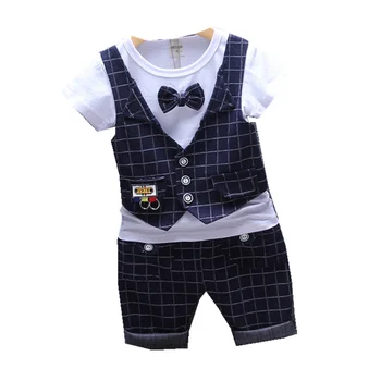 Jaunas Vasaras Baby Boy Apģērbs Bērniem, Modes Meitenes Pleds T Krekls, Bikses, 2gab/Komplekti Toddler Kokvilnas Gadījuma Kostīms Bērniem, Treniņtērpi
