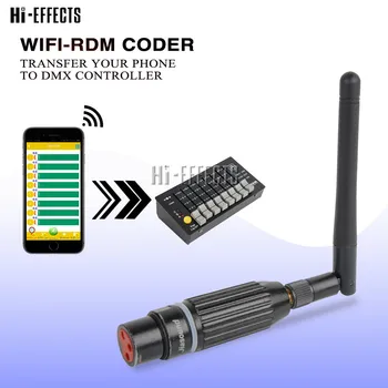 Jauns DMX Kabeli WIFI RDM Coder, Pārraidīt, Nodot savu Tālruni, lai DMX Kontrolieris Mobilo Telefonu Kontroli, Par to Var Moivng galvenie Lukturi