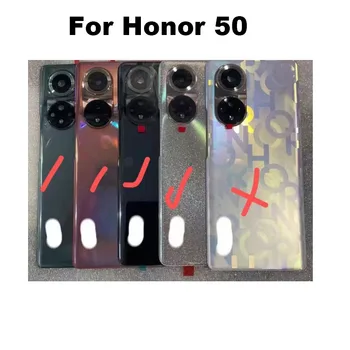 Jauns Huawei Honor 50 Akumulatora Vāciņu Atpakaļ Mājokļu Stikla Paneli Aizmugures Durvīm Gadījumā Ar Kameras Objektīvs
