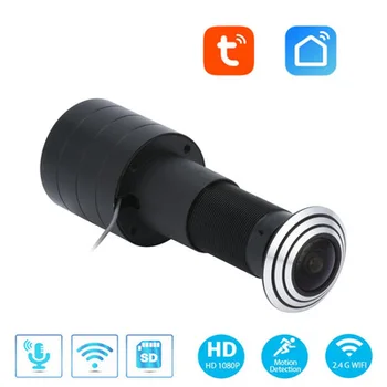 Jaunu 2022 Tuya Smart Durvis Acs Caurums Drošības 1080P HD 1.7 mm Objektīvs Plata Leņķa Zivsacs CCTV Tīkla Mini Peephole Durvju WifI Kamera