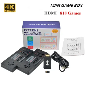 Jaunu AV/4K HDMI Video Spēļu Konsole Uzcelta 620/818 Classic Retro Spēles Konsole, Bezvadu Kontrolieris, AV/HDMI Izeja Mini spēles box
