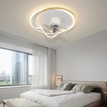 Jaunu, Modernu LED Lustras ar Ventilatori viesistaba, Ēdamistaba, Guļamistaba, Akrila LED Griestu Ventilatori Lustras Apgaismojums Fani lampas
