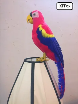 jaunu reālajā dzīvē red&blue parrot modelis putas&kažokādas jauki papagailis putnu lelle dāvanu par 42cm d0239