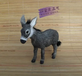 jaunu simulācijas donkey rotaļlietas polietilēna & kažokādas, mazs ēzelis lelle dāvanu par 13x3.5x12cm 0776