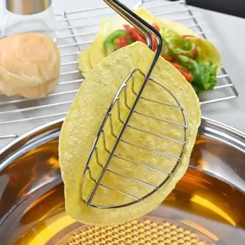 Jaunu Taco Čaulas Maker Nospiediet Tortilla Katlā Standziņas Pārklājumu Tērauda Virtuves Rīki Radošo Pārtikas Klipu Izturīgs Virtuvē Maizes Mīklas Rīks
