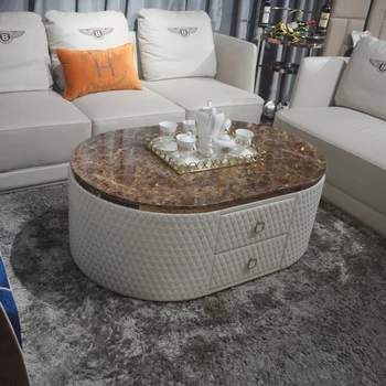 Jaunā stila nerūsējošā tērauda Augstas kvalitātes itāļu Marmora galda Moderns dizains dzīvojamā istaba luksusa kafijas galda pārdošanai