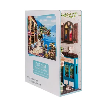 Jūras Pilsēta Grāmatu Leļļu Nams Mēbeles Diy 3D Koka Miniaturas Apkopot Namiņš Rotaļlietas Bērniem Dzimšanas dienas Dāvanas