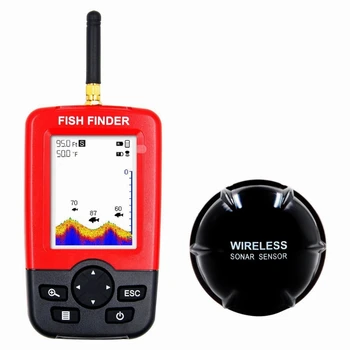Kajaks Laivu Fishfinder Portatīvo Zivju Dziļums Finder Ūdens Rokas Fish Finder Sensoru ar LCD Displeju, Viegli Lietot