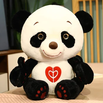 Karikatūra Mīloša Sirds Panda Plīša Rotaļlietas Bērniem Pildījumu Dzīvnieku Lelle Spilvens Kawaii Valentine Dāvanu Meitenēm Bērnu Ziemassvētki Klāt,