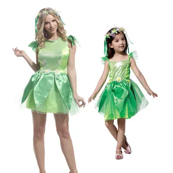 Karnevāla Puse Halloween Kostīmi Meitenēm Tinkerbell Princese Kleita Sievietēm Mežu Zaļo Pasaku Elf Cosplay Pieaugušo