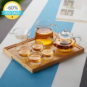 Karstumizturīgs Uzstādīt Stikla Tējas Katlā Kung Fu Tējas Ceremonija Filtra Sietiņš Stikla Tējas Katlā Siltāks Izturīgs Wasserkocher Tēja Pakalpojumu