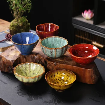 Keramikas apdedzināšanas krāsns viena kausa cepure ar kung fu tējas tase, bļoda tējas tase