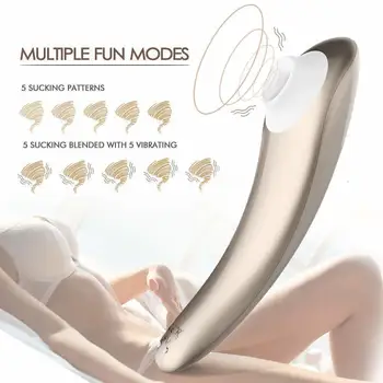 Klitora stimulators, 10 veidu adsorbcijas gaisa spiediena viļņu tehnoloģijas, ūdensizturīgs rotaļlietas, uzlādējams rotaļlietas sievietes mīļotājiem