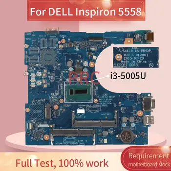 KN-05HTPV 05HTPV DELL Inspiron 5558 i3-5005U Klēpjdators Mātesplatē LA-B843P SR27G DDR3 Grāmatiņa Mainboard