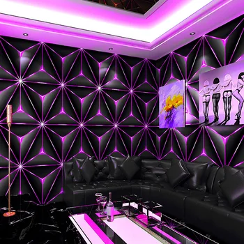 KTV Tapetes Karaoke Flash Sienas Auduma 3D Atstarojošs Īpaša Josla Personalizētu Radošo Koridora Fona Tapetes Parede 3d