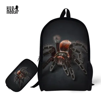 Kukaiņi spider dizaina soma bērniem, skolas soma viegls svars, grāmata, soma 2 Iestatiet mugursoma un zīmuli gadījumā skola