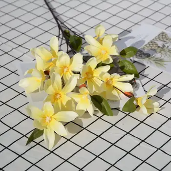 Kāzu Dekorēšana Zīda Ziedi, pušķi, Kāzu Magnolijas Mākslīgie Ziedi mājas Apdare vainags Viltus Augu sienas, 5 gab./daudz