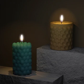 Kāzu Piegādes Silikona Roku Māla Rīki Sveču Veidnes Cilindra Svece Pelējuma 3D Mākslas Vasks Pelējuma Kūka Sveķu Veidnes