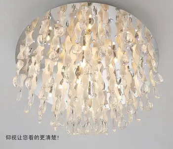 Lampas modes īss luksusa led kristāla lampas griestu gaismas lampas guļamistabas 2042
