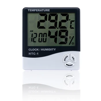 LCD Electronic Digitālo Temperatūras Sensors Mitruma Mērītājs Apgaismojums Termometru, Higrometru, Platums Iekštelpu Laika apstākļu Stacijas Pulkstenis