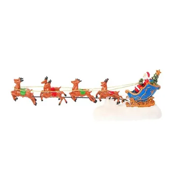 Led Gaismas vecīša Kamanas un Ziemeļbrieži Dekoratīvi Ziemassvētku Rotājumi Ziemeļbriežu Automašīnu ar Mūzikas Up Brīvdienu Statuetes
