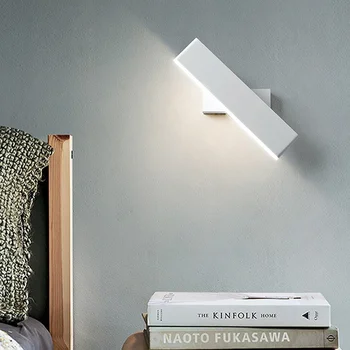 led Guļamistabas sienas lampas modernās krusta lampu radošā grozāms fona sienas lampas 360 grādu grozāms sienas lampas