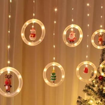 LED Pasaku Gaismas USB/ Bateriju Darbināmas Aizkaru Gaismas Vainags Ziemassvētku Kāzu Puse, Stīgu Gaismas Mājas Guļamistaba Dekorēšana