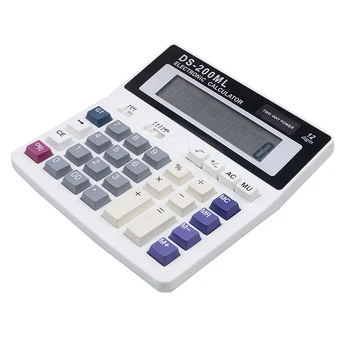 Lielas Pogas Birojs Kalkulators Lielā Datora Taustiņus DS-200ML Muti-funkciju Datora Akumulators Kalkulators