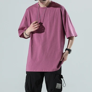 LIFENWENNA Vasaras Modes Vīriešu T Krekls Gadījuma Cietā Īsām Piedurknēm T Krekls Mens Apģērbu Tendence Lielgabarīta Hip-Hop Top Tees