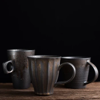 LUWU japānas stila keramikas tējas krūzes vintage kafijas tasi ķīnas kafijas krūzes drinkware