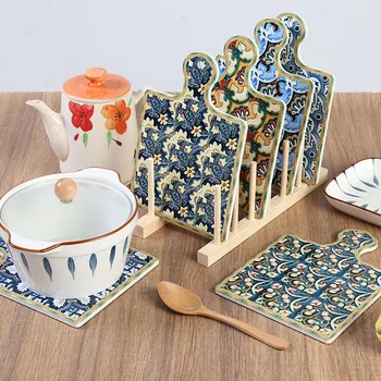 Marokas stila trauki keramikas siltumizolācijas placemat laukumā ilgtermiņa rokturi siltuma izolācijas starplika galda paklājiņš mājas apdare